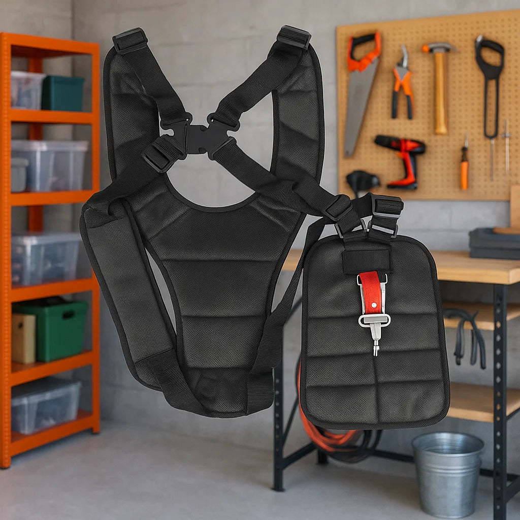 Double Shoulder Harness Strap Belt, Adjustable Trimmer Strap for Brush Cutter, Garden Lawn Mower Power Pruner, Comfort Support T