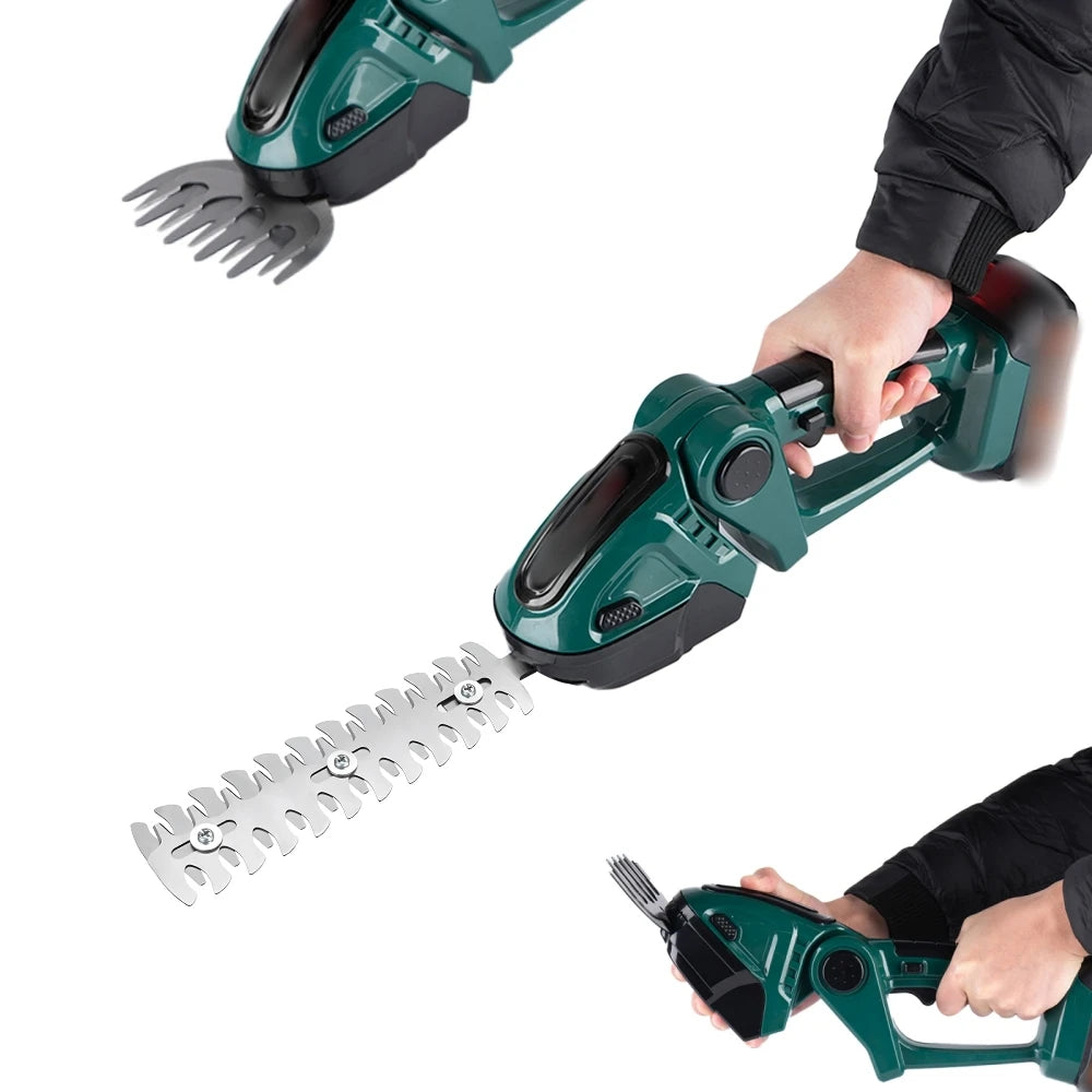 2 in 1 Electric Hedge Trimmer 20000rpm Household Lawn Mower Garden Bush Scissors Grass Scissors Power Tool for Makita Battery