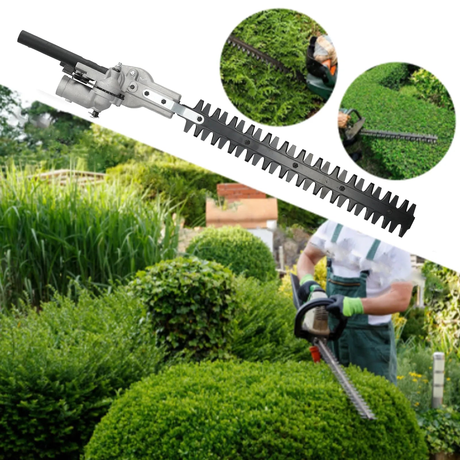 26mm Hedge Trimmer Head Attachment Double  Blade Accessory for Brush Cutters Trimmer Gardening Supplies Hedge Trimming Head