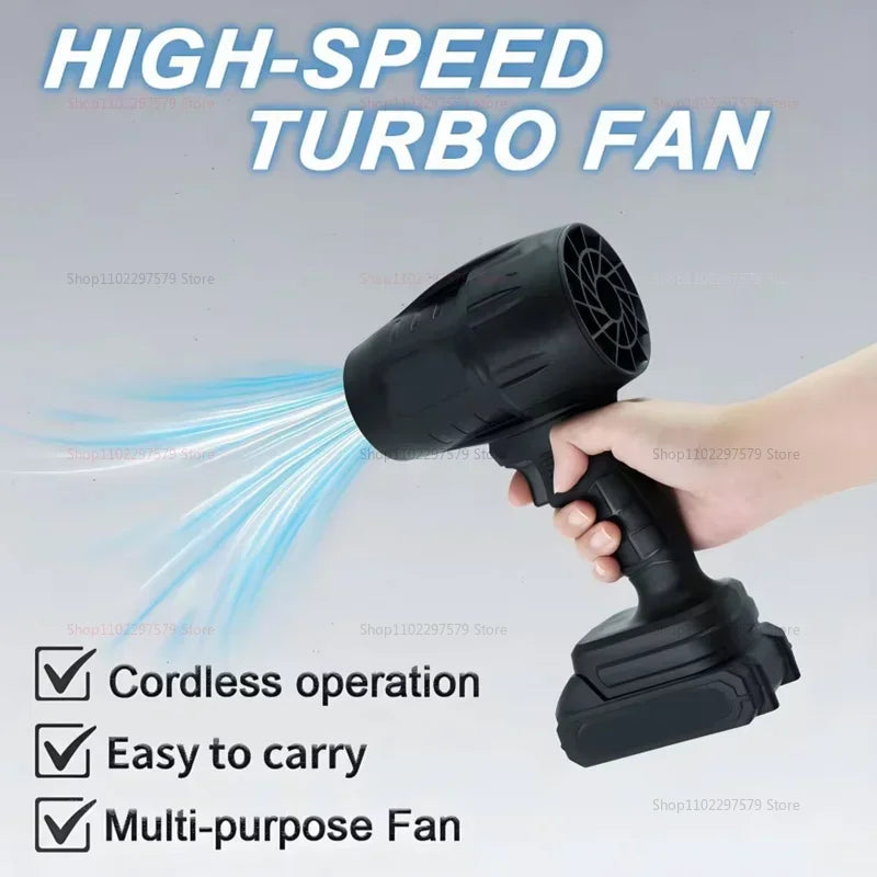 Cordless Electric Air Blower Turbo Fan for Leaves Snow Sand Handheld Power Tool No Battery Portable Garden Yard Cleaning Tool