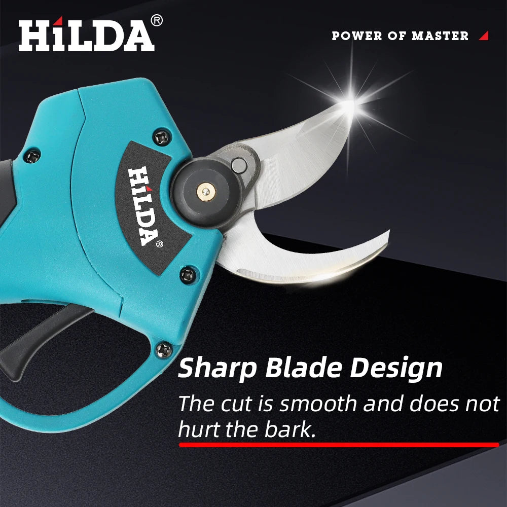 HILDA Electric Scissors Brushless Electric Pruning Shear Cordless Fruit Tree Bonsai Pruning Garden Cutter For Makita 18V Battery