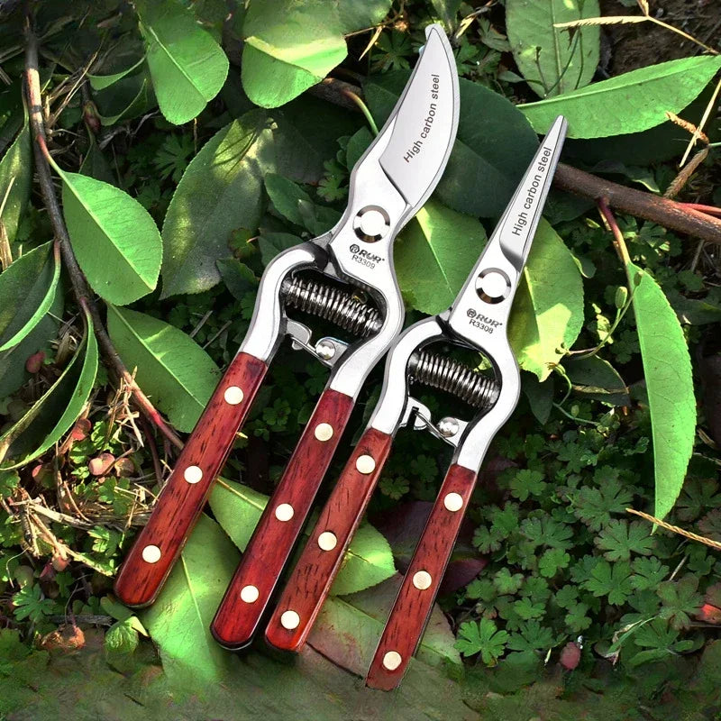Professional Pruning Shears - All-Purpose Garden Scissors for Thick Branches, Fruit Trees & Floral Trimming