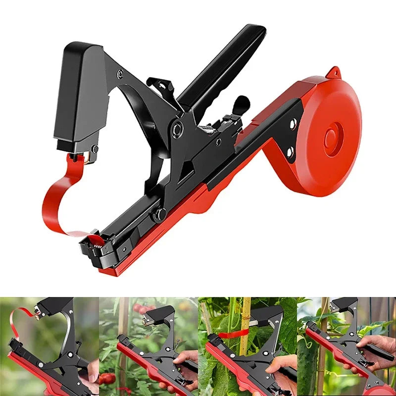 Garden Plants Tying Machine Tapetool Tapener with 10 Rolls Tape Set for Vegetable Grape Tomato Cucumber Pepper Flowers