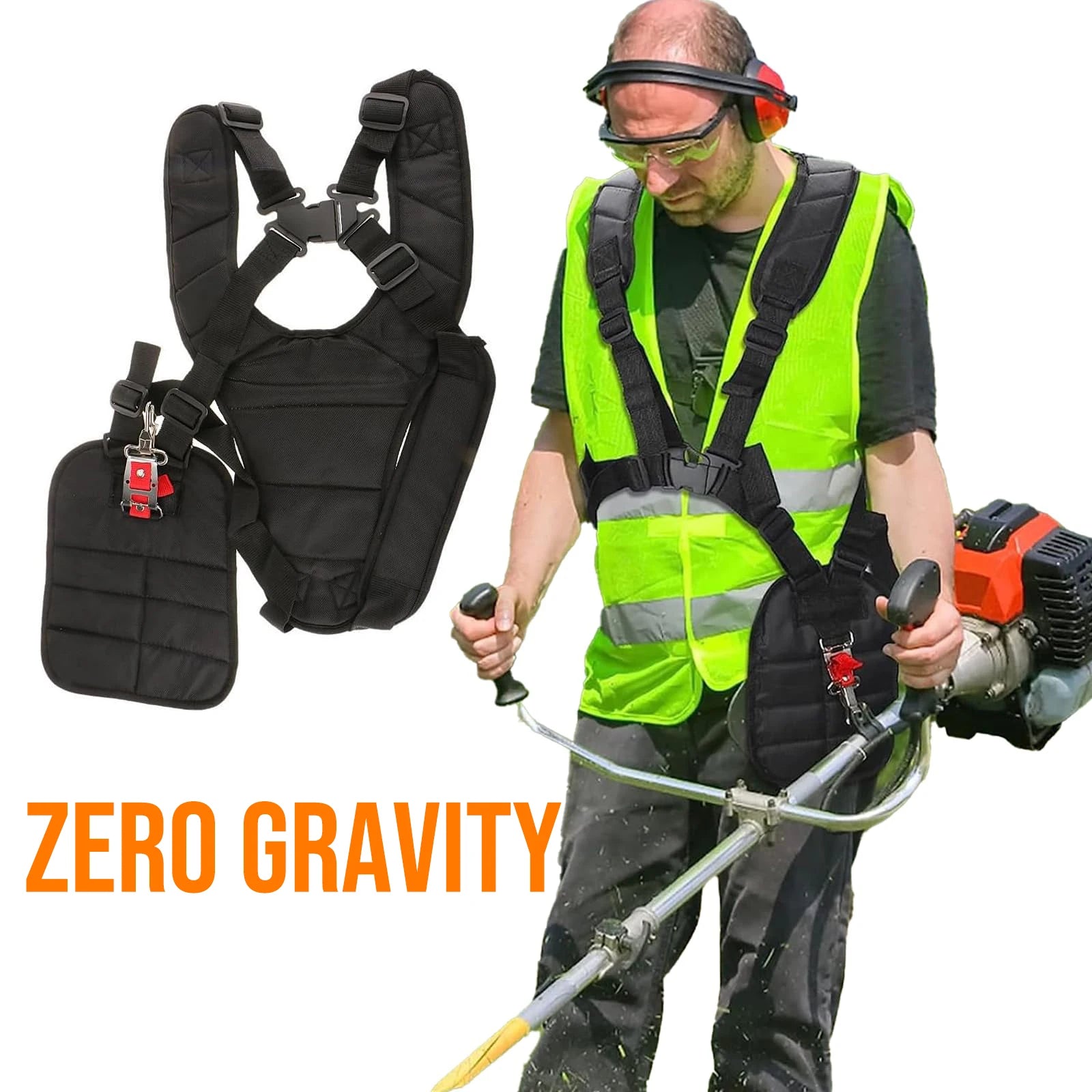 Zero gravity Harness Strap Belt Lawn Mower Power Pruner Double Trimmer Shoulder Adjusted Band For Brush Cutter & Trimmer Garden