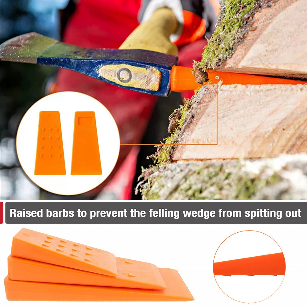 Tree Felling Wedge Plastic Felled Chock Tree Cutting Wedge for Logging Falling Cutting Cleaving Woodcutting Tools