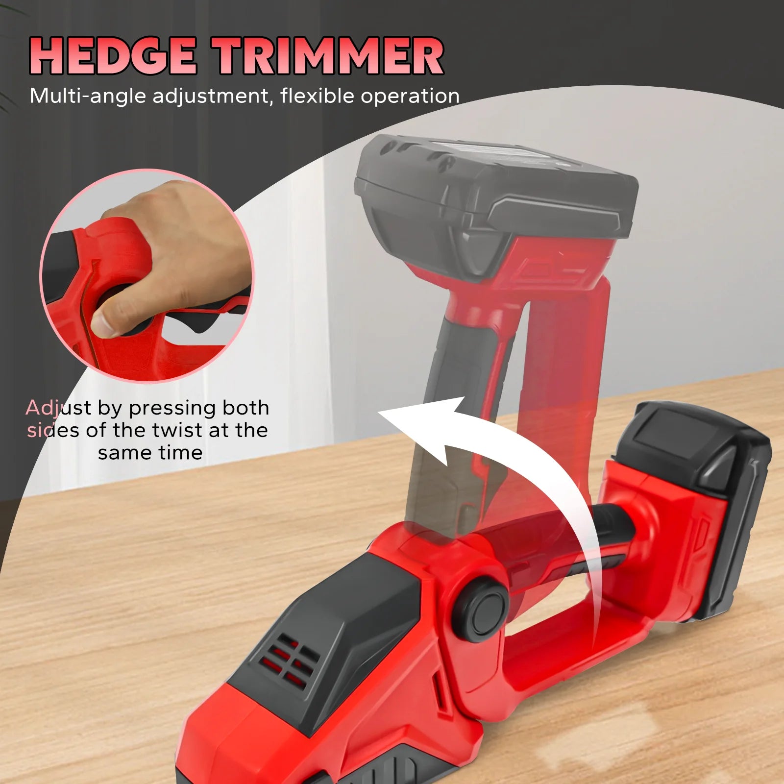 Cordless Hedge Trimmer 2-in-1 Grass Shears Handheld Electric Shrub Trimmer Kit Garden Tool for Milwaukee 18V Battery(No Battery)