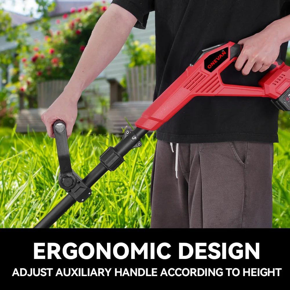 ONEVAN 4000W Electric Tiller Cultivator Portable Grass Trimmer Cordless Garden Soil Turning Prunning Tool For Makita Battery Pin