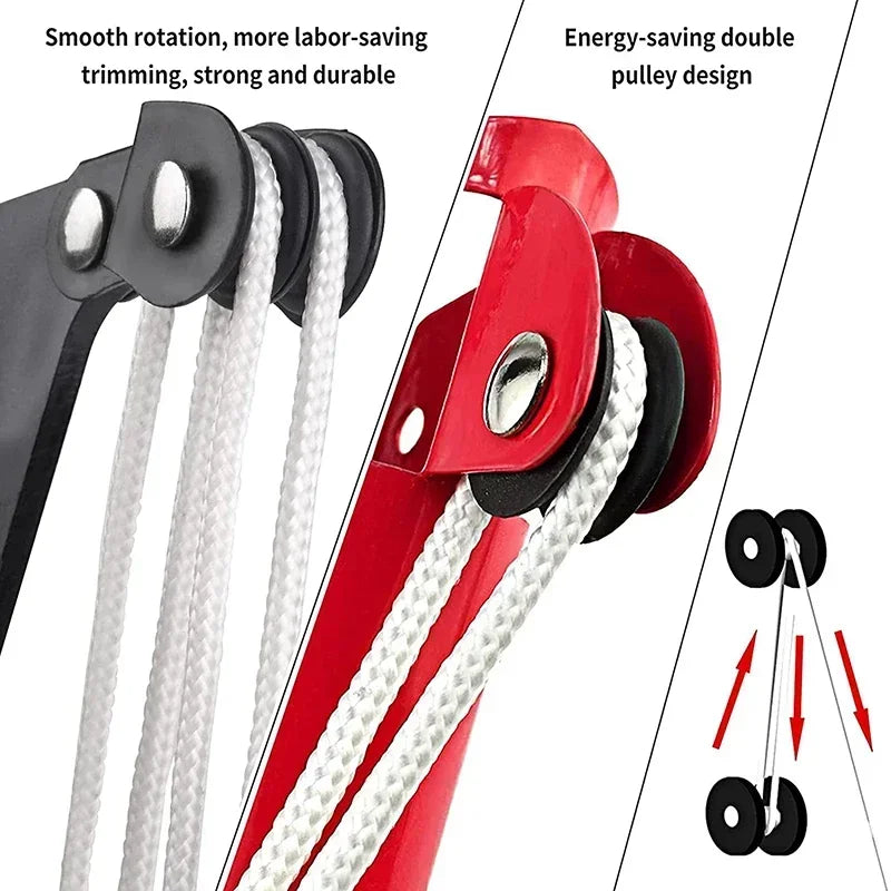 2-in-1 Saw High Branch Shears Saw High Altitude Three-pulley Pruning Shears Gardening Fruit Picking Cutting Tool Without Rod