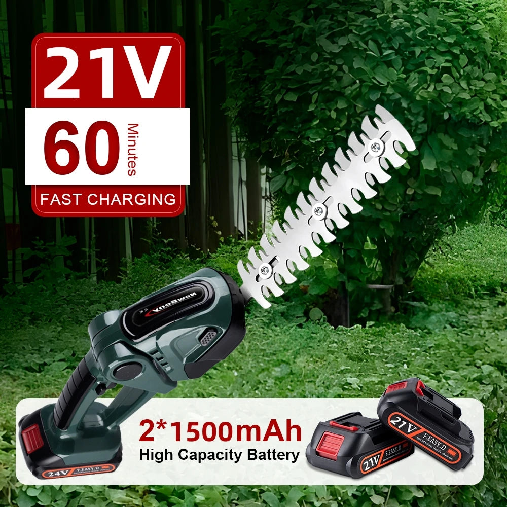 2 in 1 Electric Hedge Trimmer 20000rpm Household Lawn Mower Garden Bush Scissors Grass Scissors Power Tool for Makita Battery