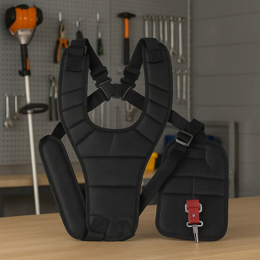 Double Shoulder Harness Strap Belt, Adjustable Trimmer Strap for Brush Cutter, Garden Lawn Mower Power Pruner, Comfort Support T