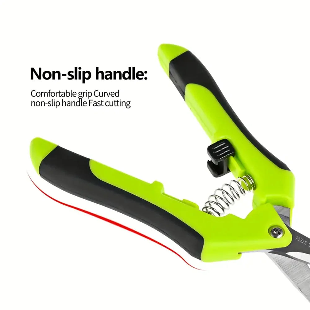 2pcs Stainless Steel Garden Pruning Shears，Ideal for Fruit, Grape & Leaf Trimming - Premium Quality Horticulture Tools