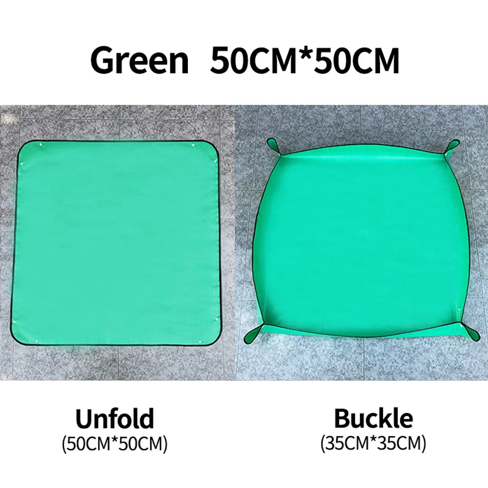 Repotting Planting Mat 50cm-100cm Gardening Potting Pad Foldable Garden Plant Flower Pot Transplanting Waterproof Mats