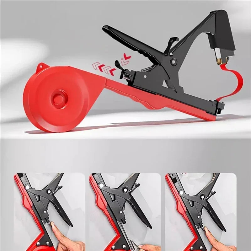 Garden Plants Tying Machine Tapetool Tapener with 10 Rolls Tape Set for Vegetable Grape Tomato Cucumber Pepper Flowers