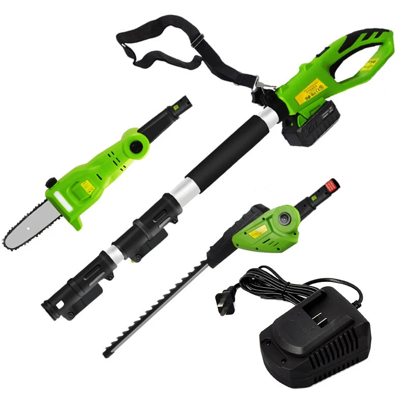 Electric Pole Pruner, Telescopic High Branch Multi-functional Hedge Trimmer Lithium Battery High Branch Saw High-altitude Saw