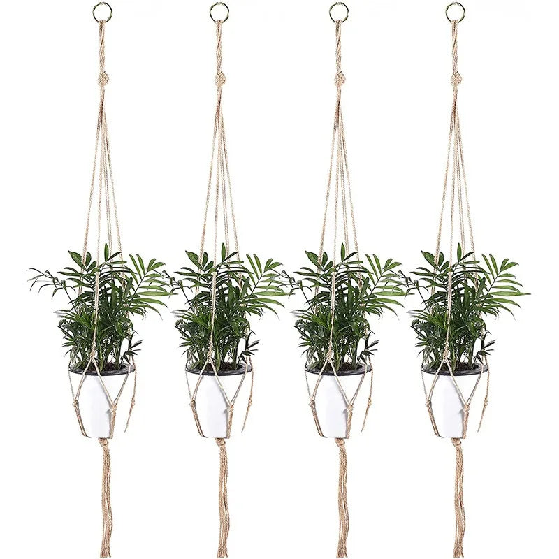 Hanging Flower Pot Net Planters for Hanging，Woven Plant Holder for Gardening, Planter Hanger Rack