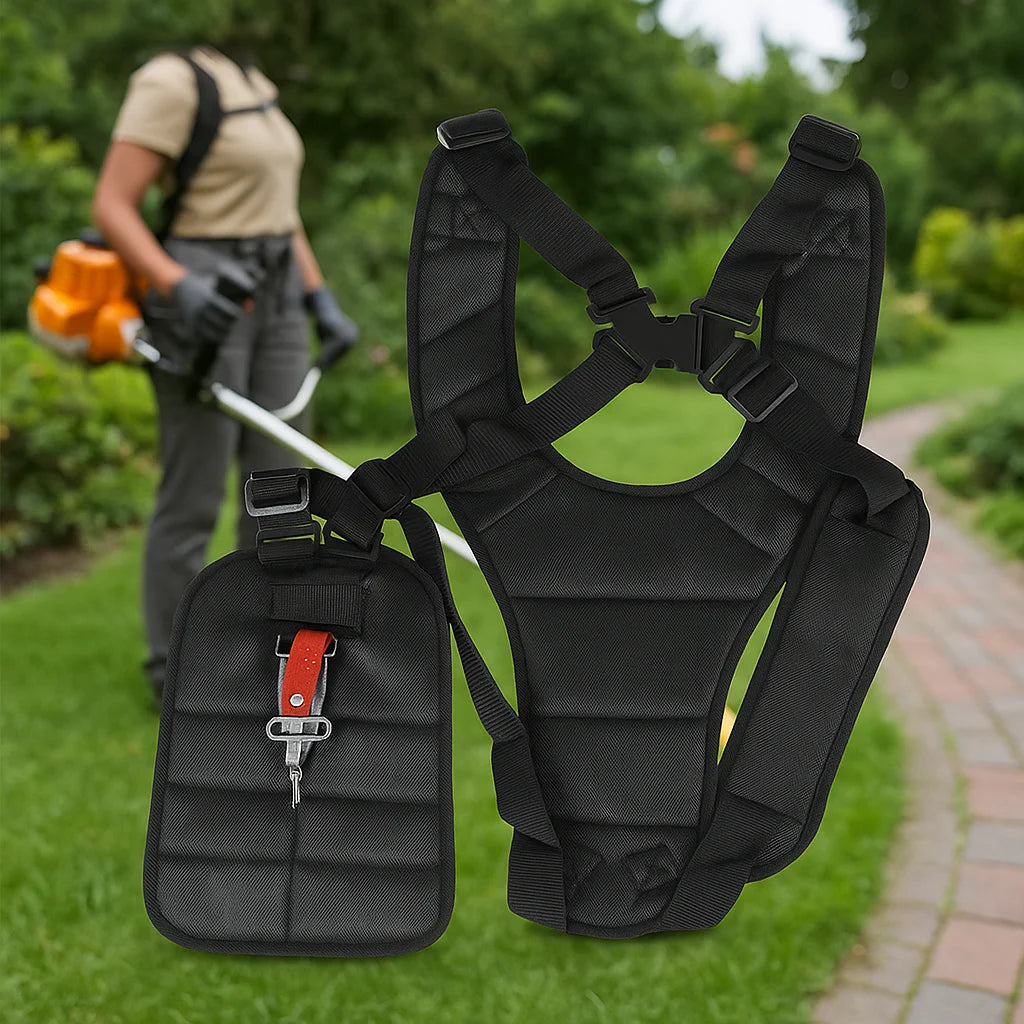 Double Shoulder Harness Strap Belt, Adjustable Trimmer Strap for Brush Cutter, Garden Lawn Mower Power Pruner, Comfort Support T