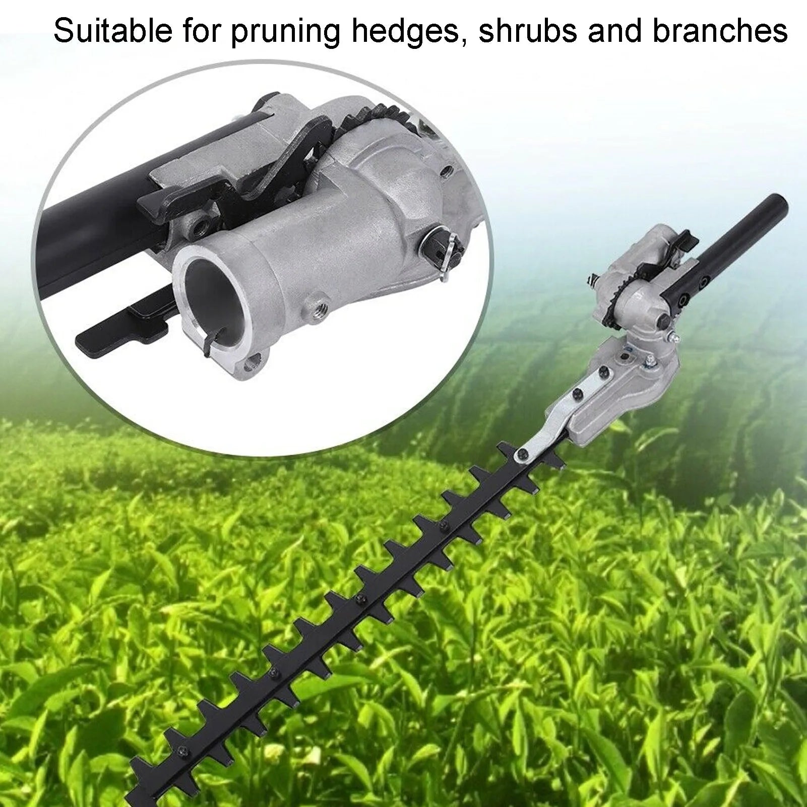 26mm Hedge Trimmer Head Attachment Double  Blade Accessory for Brush Cutters Trimmer Gardening Supplies Hedge Trimming Head