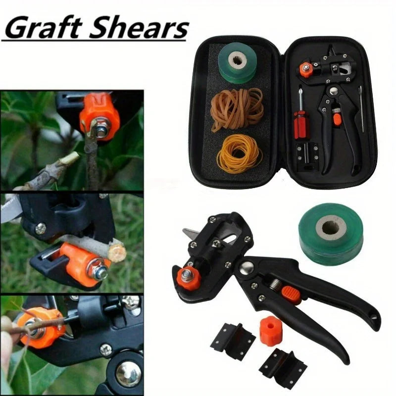 1Pcs Garden Tools Chopper Fruit Tree Pruning Shears Scissor Grafting Tool With 2 Blades Pruner Tree Cutting Tools Grafting Tape
