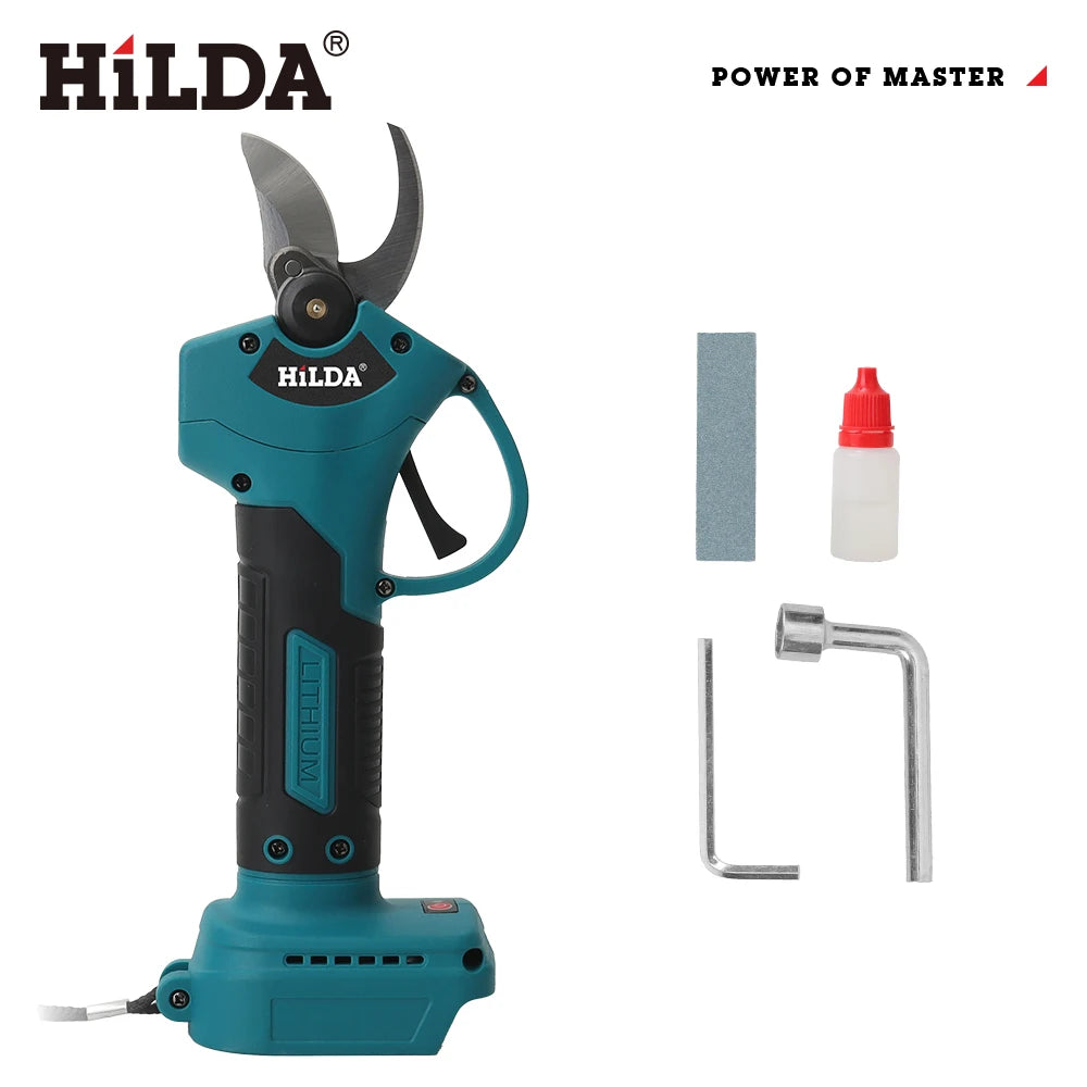 HILDA Electric Scissors Brushless Electric Pruning Shear Cordless Fruit Tree Bonsai Pruning Garden Cutter For Makita 18V Battery