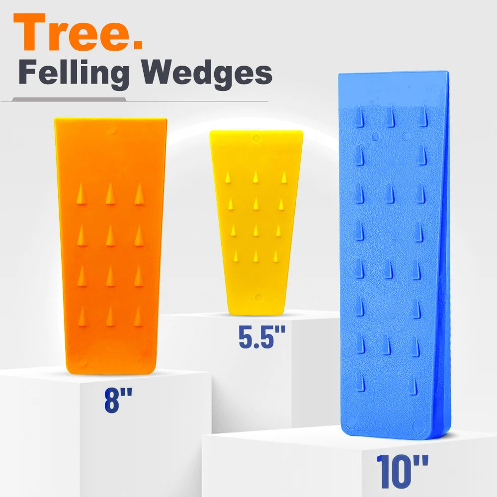 Tree Felling Wedge Plastic Felled Chock Tree Cutting Wedge for Logging Falling Cutting Cleaving Woodcutting Tools