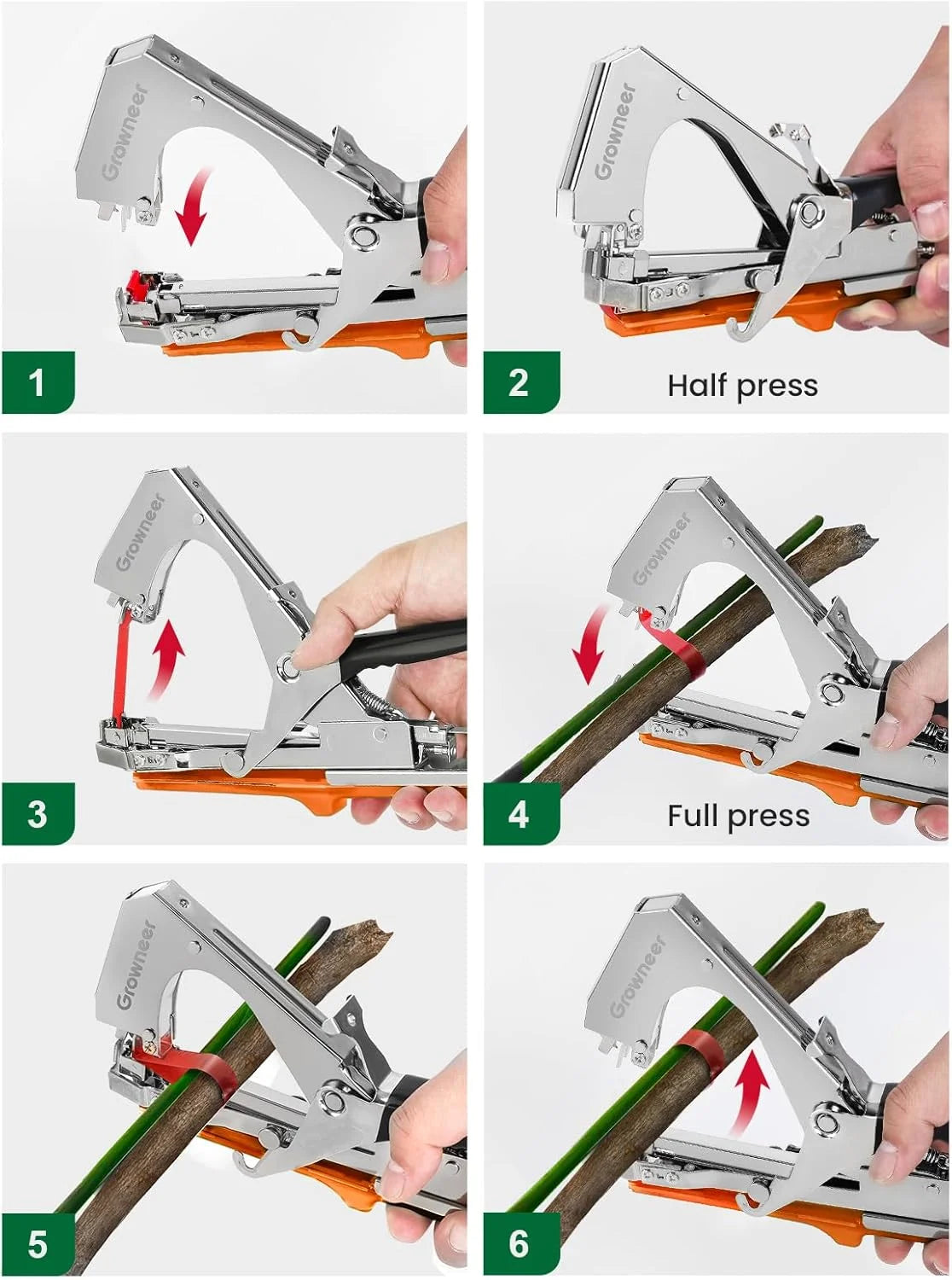SI FANG Plant Tying Machine for Garden - Vegetable & Fruit Stabilizer Tool for Grape Tomato Cucumber Pepper Flower