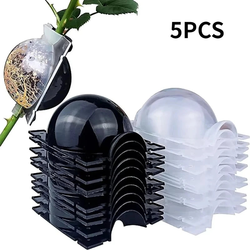5pcs Breeding plant root pot  Garden plant rooting ball Grafting rooting box Grafting breeding seedling balls Garden supplies