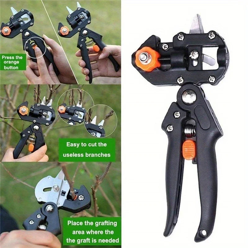 1Pcs Garden Tools Chopper Fruit Tree Pruning Shears Scissor Grafting Tool With 2 Blades Pruner Tree Cutting Tools Grafting Tape