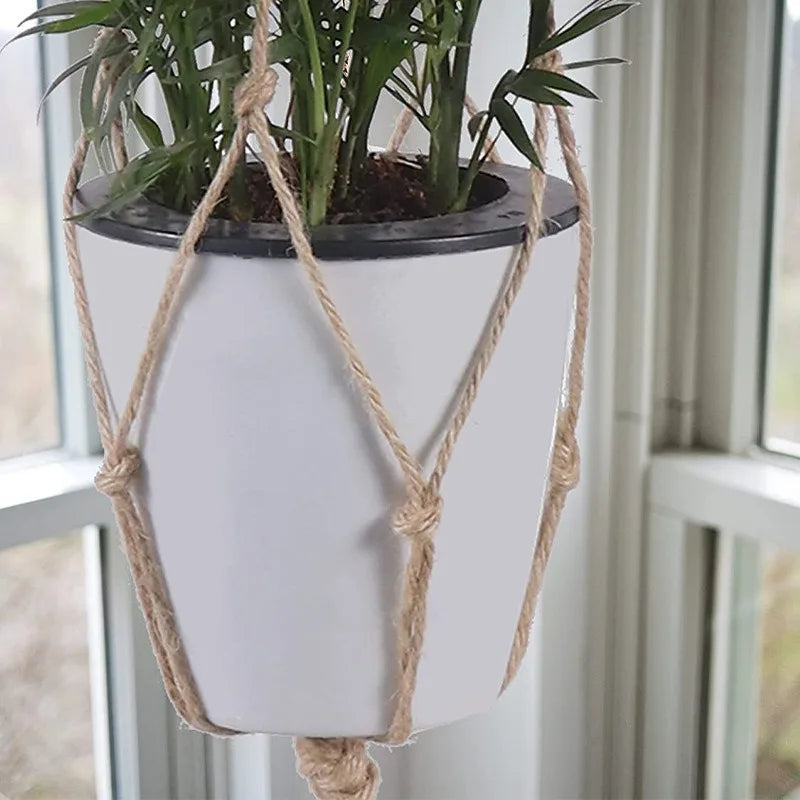 Hanging Flower Pot Net Planters for Hanging，Woven Plant Holder for Gardening, Planter Hanger Rack
