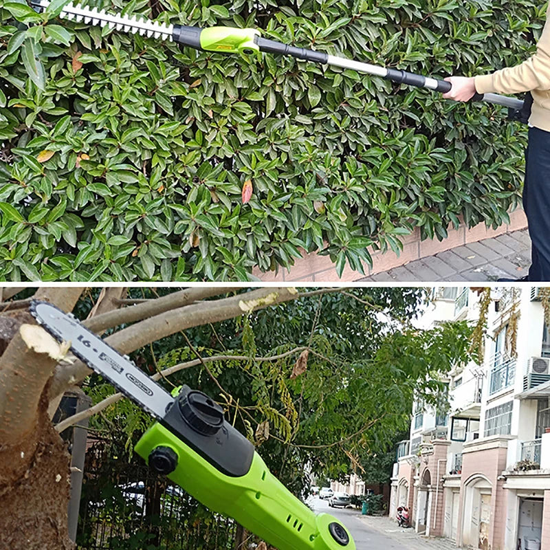 Electric Pole Pruner, Telescopic High Branch Multi-functional Hedge Trimmer Lithium Battery High Branch Saw High-altitude Saw